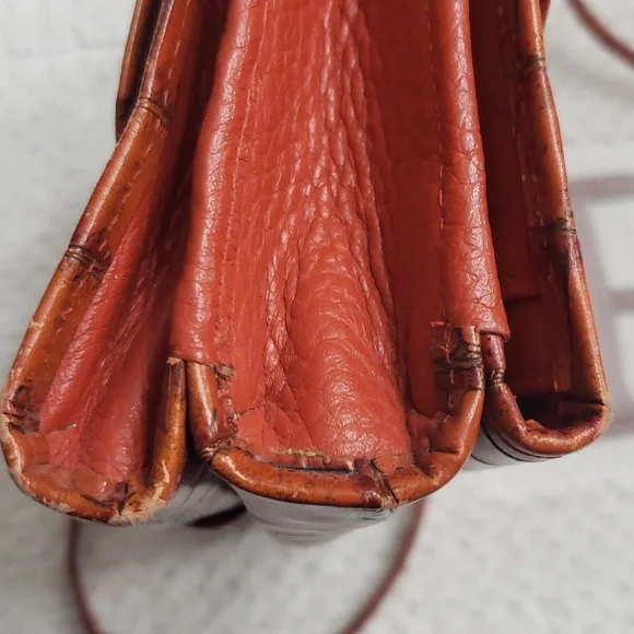 BRIGHTON ORANGE CROCODILE PATTERN CROSSBODY BAG - Picture 8 of 16